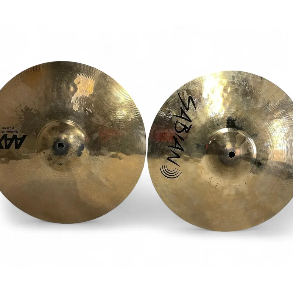 Used SABIAN 14in AAX Medium Hats Pair Cymbal