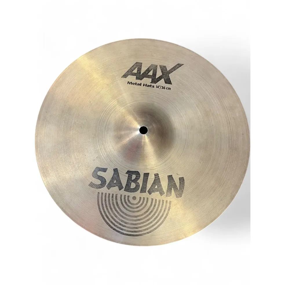 Used SABIAN 14in AAX Metal Hi Hat Pair Cymbal