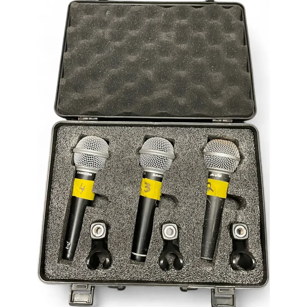 Used Samson R21 3-PACK Dynamic Microphone