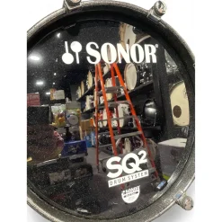 Used SONOR 4 Piece SQ2 Silver to Black Sparkle Fade Drum Kit