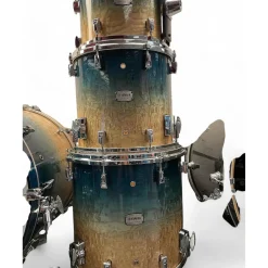 Used Yamaha 4 piece Phoenix Burled Ash Textured Sapphire Fade Drum Kit
