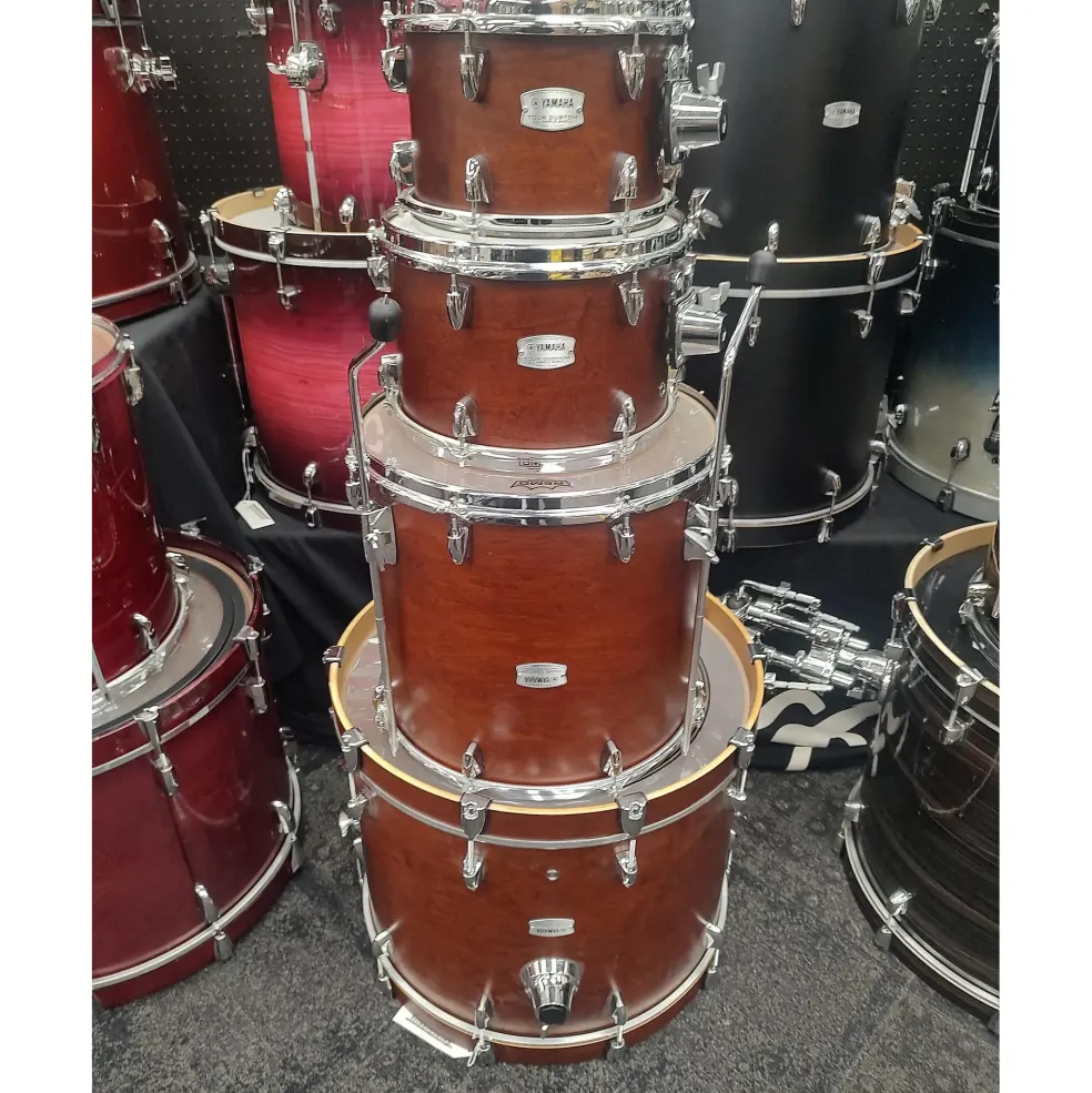 Used Yamaha 4 Piece Tour Custom chocolate satin Drum Kit