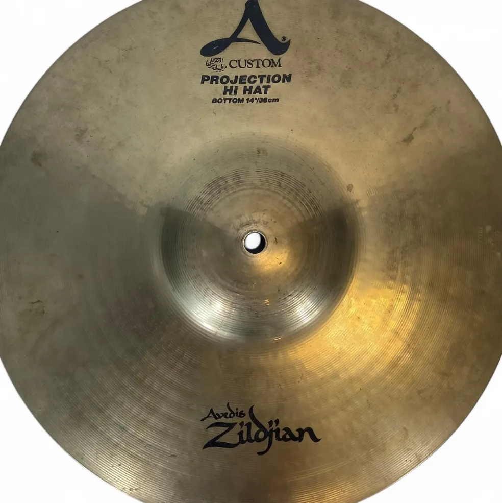 Used Zildjian 14in A CUSTOM PROJECTION HI HAT BOTTOM Cymbal