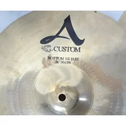Used Zildjian 14in A Custom Hi Hat Pair Cymbal