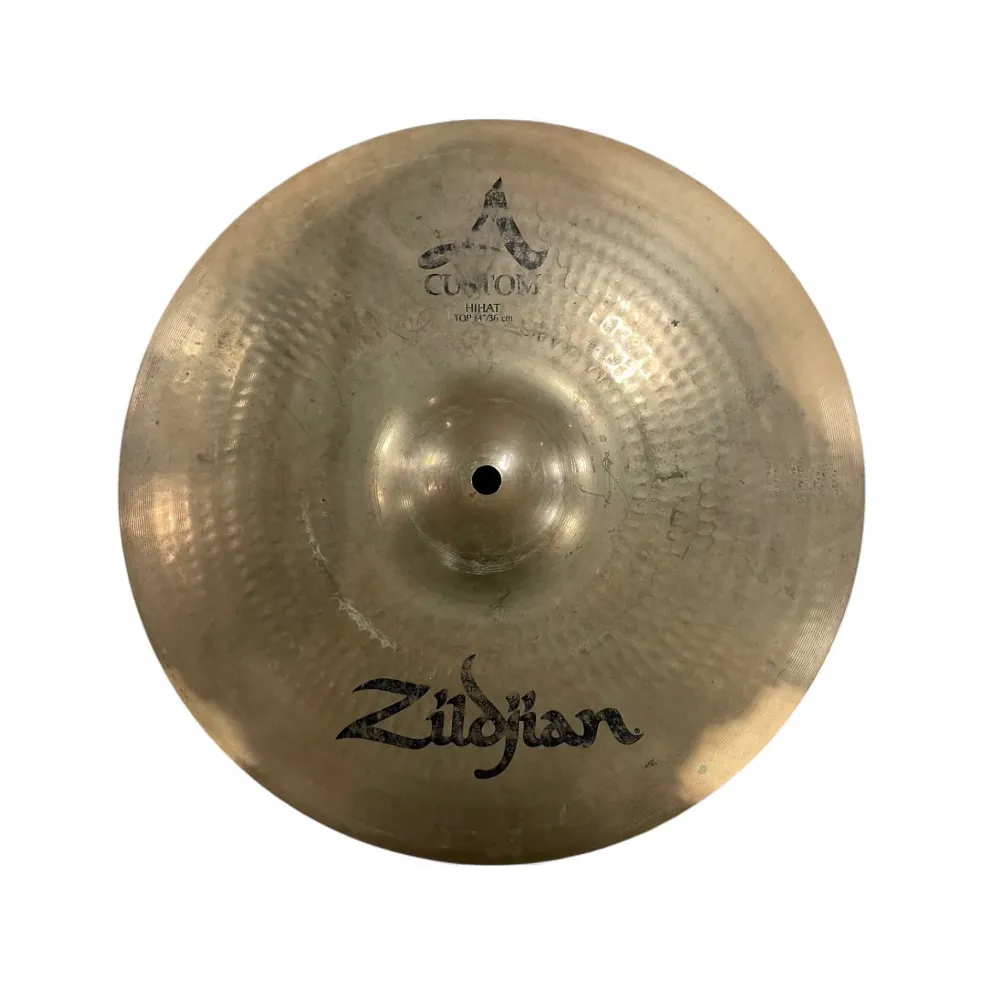Used Zildjian 14in A Custom Hi Hat Top Cymbal
