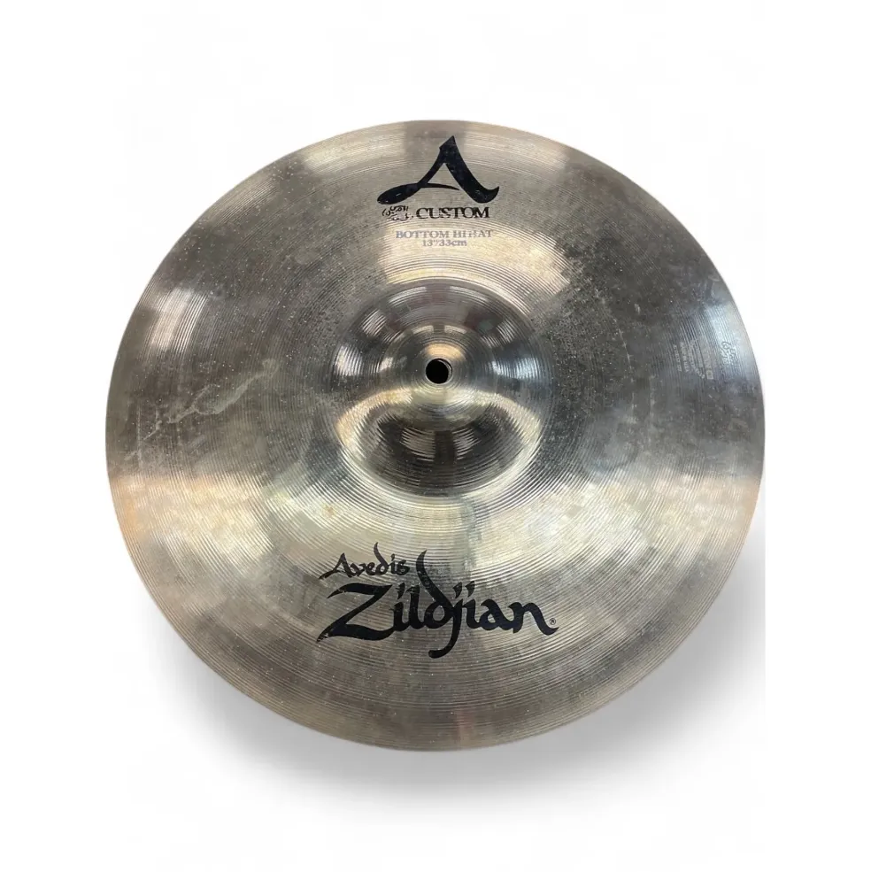 Used Zildjian 14in A Custom Hi Hat Pair Cymbal