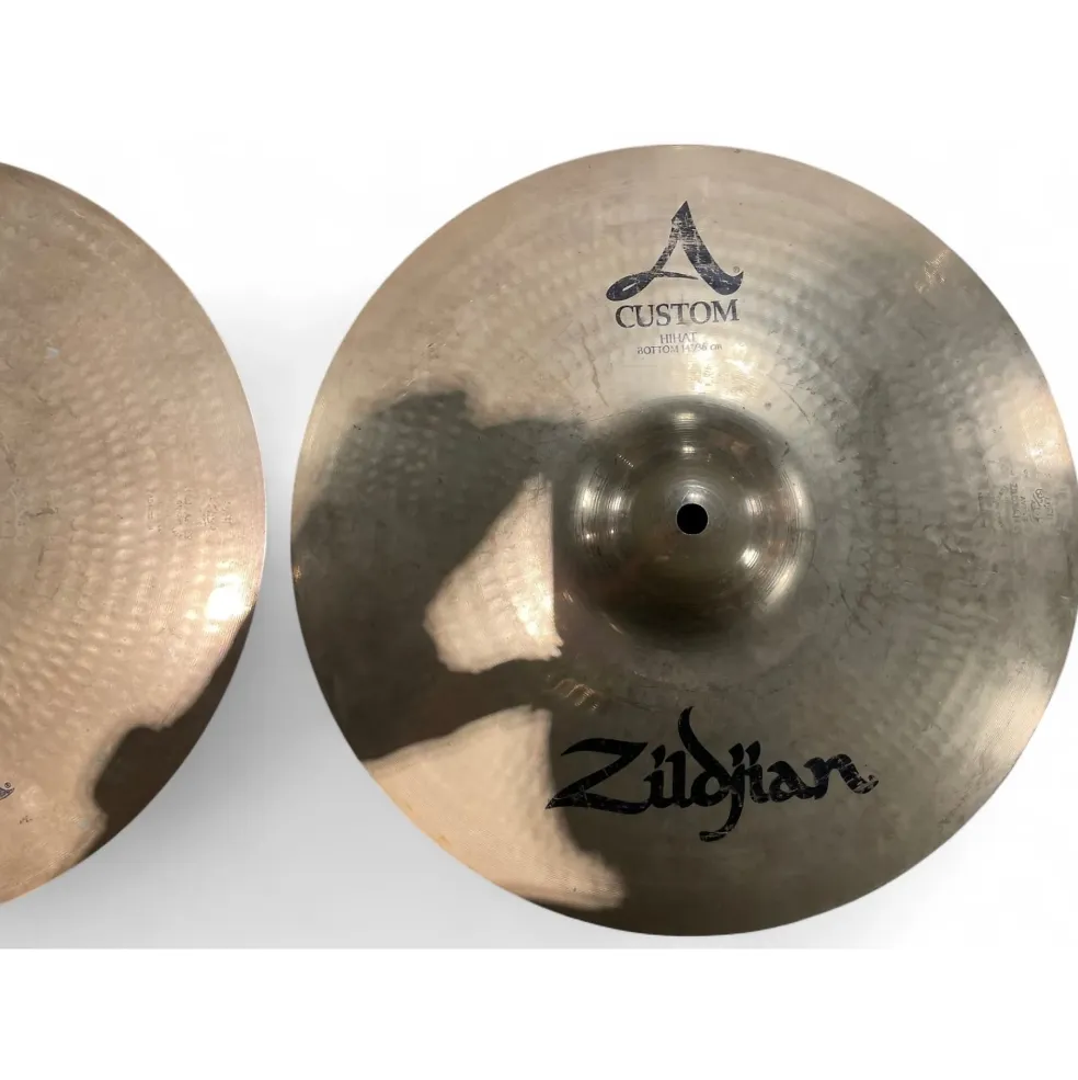 Used Zildjian 14in A Custom Hi Hat Bottom Cymbal