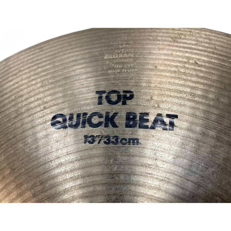 Used Zildjian 13in AVEDIS HI HAT QUICK BEAT TOP Cymbal