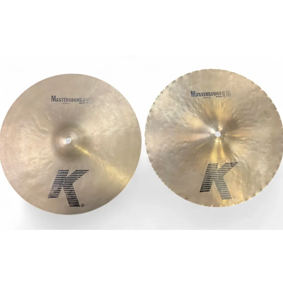 Used Zildjian 14in K Mastersound Hi Hats Pair Cymbal