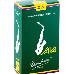 Vandoren JAVA Alto Saxophone Reeds Strength - 2.5, Box of 10