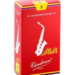 Vandoren JAVA Red Alto Saxophone Reeds Strength 3, Box of 10