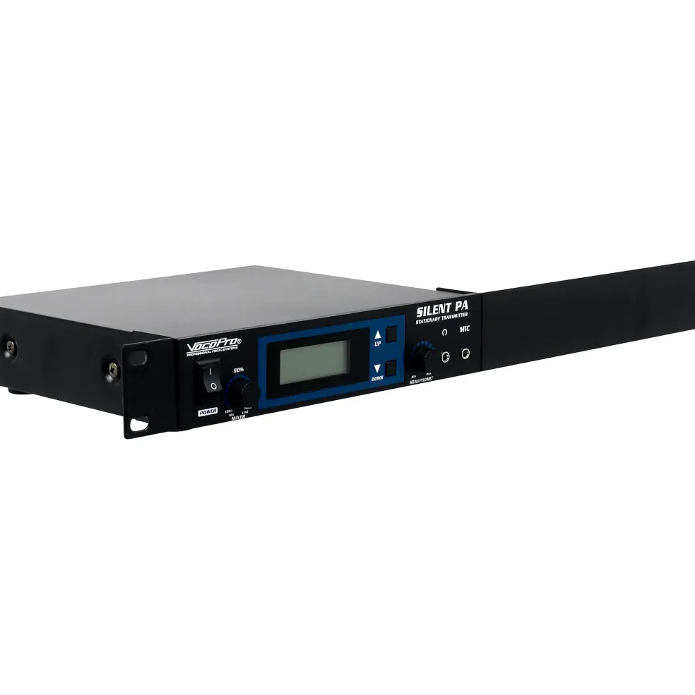 VocoPro SilentPA-SEMINAR10 16-Channel UHF Wireless Audio Broadcast System (Stationary Transmitter With 10 Bodypack Receivers), 900-927.2mHz Black