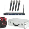VocoPro UHF-5800 Plus 4-Mic Wireless System With Mic Bag Band 9