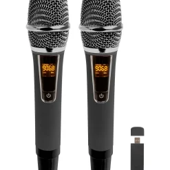 VocoPro USB-CAST-HANDHELD Dual Wireless USB Handheld Microphone System, 902-927.2mHz