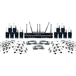VocoPro USB-PLAY-12 12-Channel Wireless Headset/Lapel Mic System with USB Interface Package, 902-927.2mHz