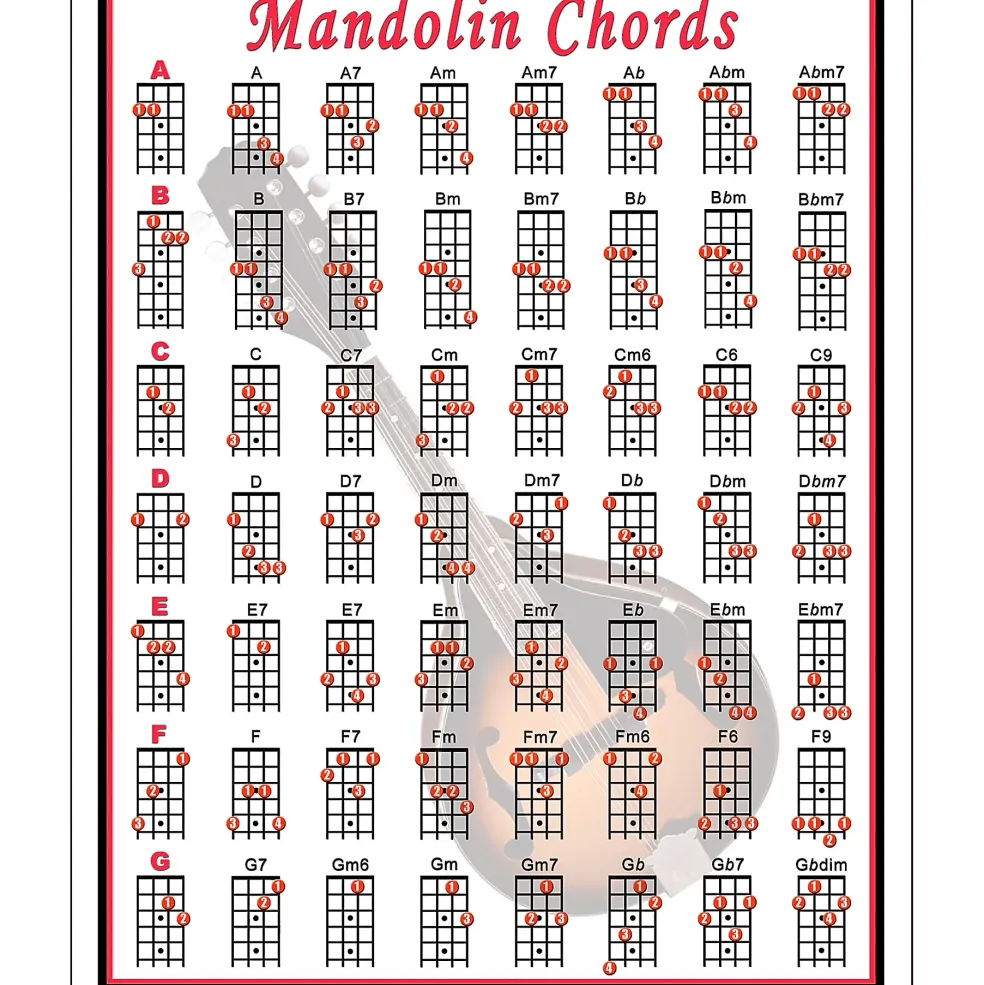 Walrus Productions Mandolin Chord Mini Chart