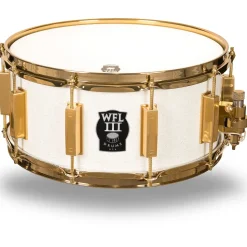 WFLIII Drums Signature Metal Snare Drum With Gold Hardware 14 x 6.5 in. White Sparkle