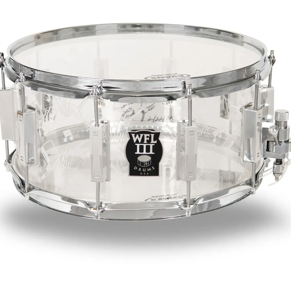 WFLIII Drums Top Hat and Cane Collector's Acrylic Snare Drum With Chrome Hardware 14 x 6.5 in.