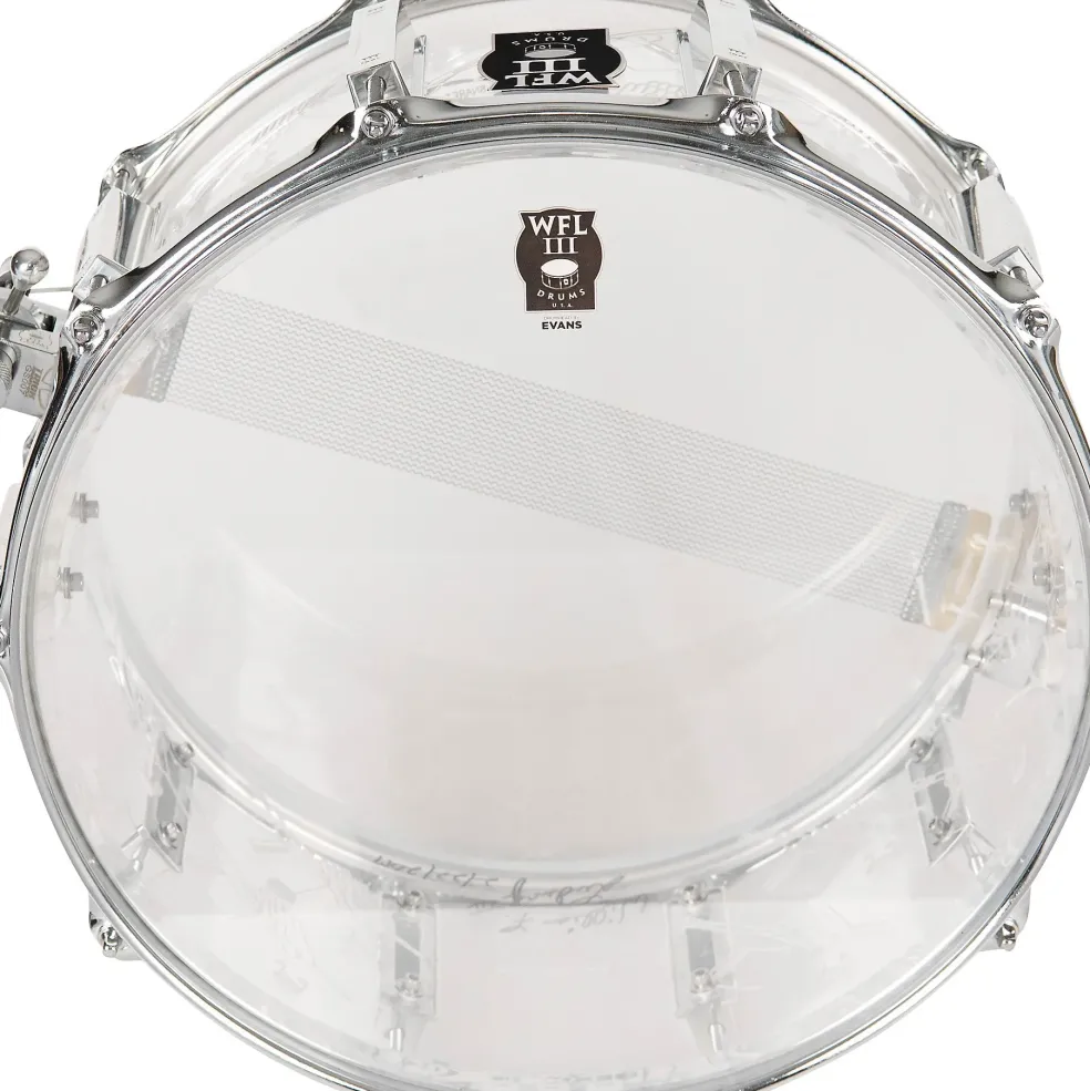 WFLIII Drums Top Hat and Cane Collector's Acrylic Snare Drum With Chrome Hardware 14 x 6.5 in.