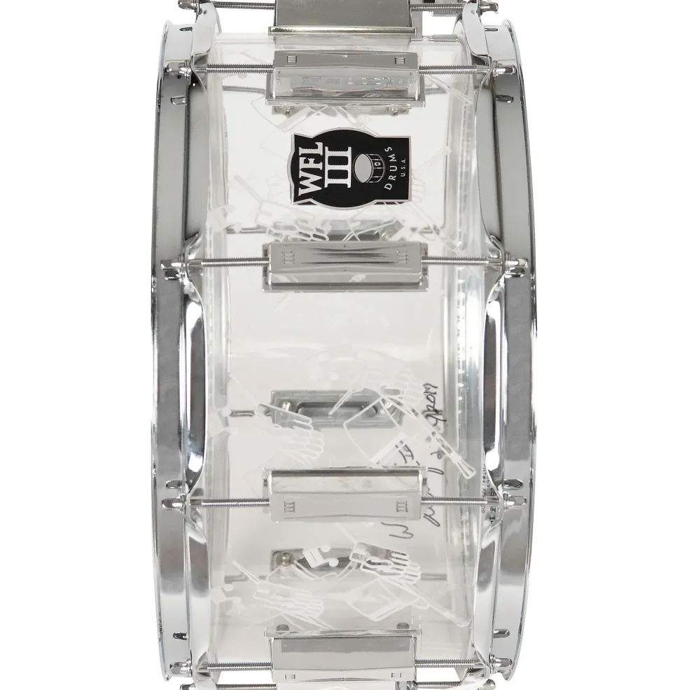 WFLIII Drums Top Hat and Cane Collector's Acrylic Snare Drum With Chrome Hardware 14 x 6.5 in.