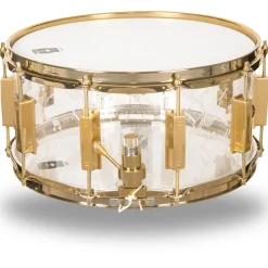WFLIII Drums Top Hat and Cane Collector's Acrylic Snare Drum With Gold Hardware 14 x 6.5 in.