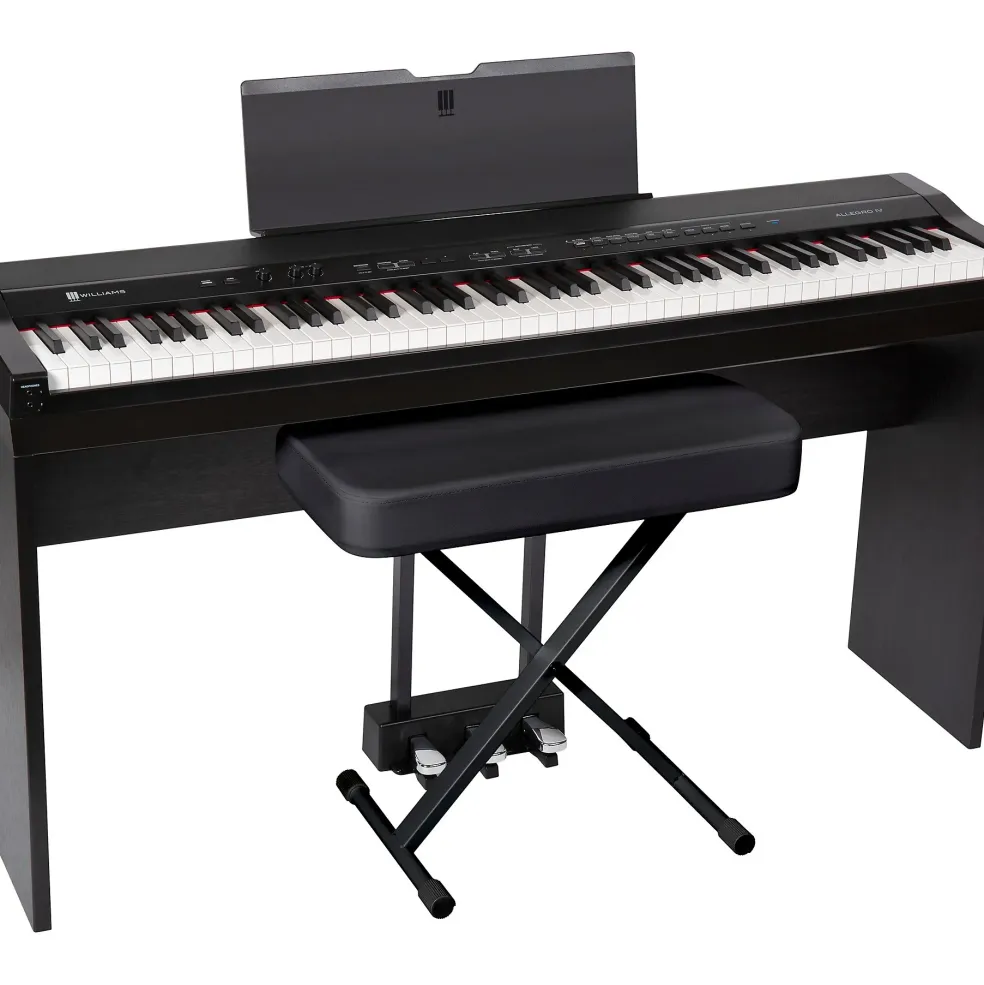 Williams Allegro IV In-Home Pack Digital Piano With Stand, Bench & Piano-Style Pedal Black