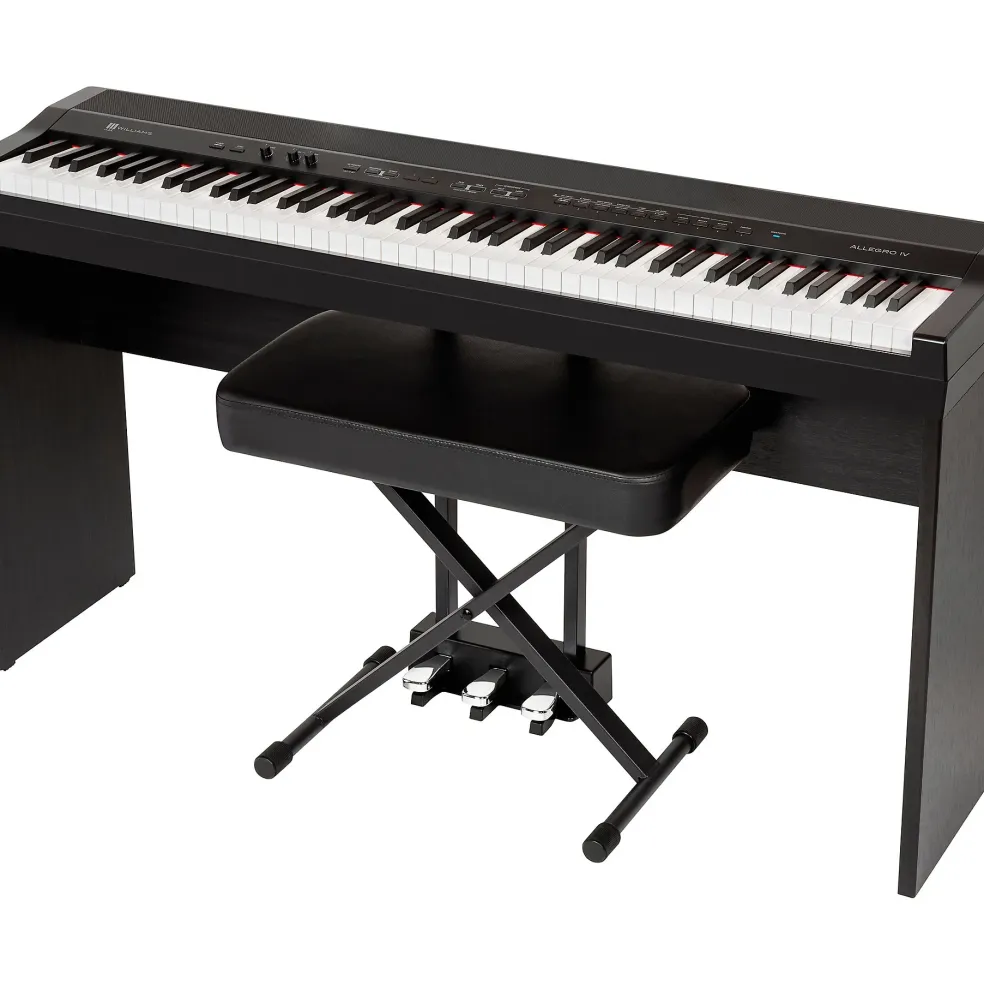 Williams Allegro IV In-Home Pack Digital Piano With Stand, Bench & Piano-Style Pedal Black