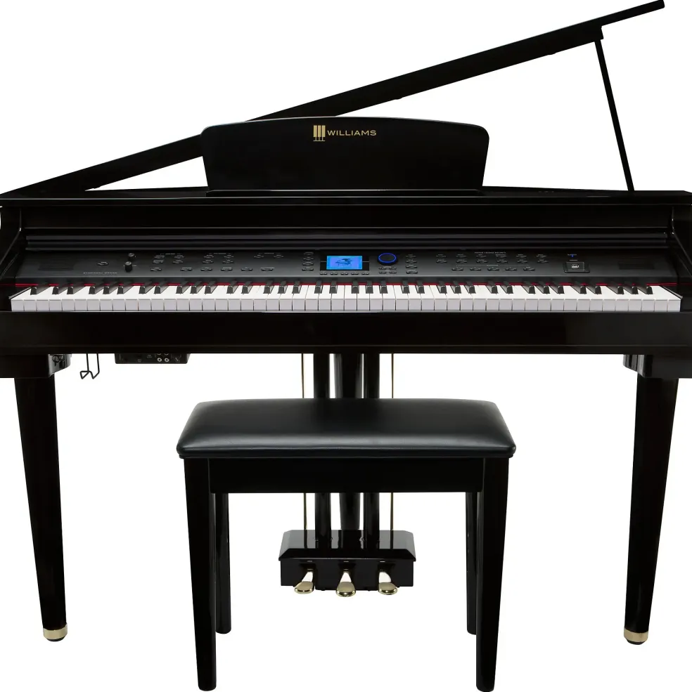 Williams Symphony Grand Digital Piano With Bench Ebony Polish