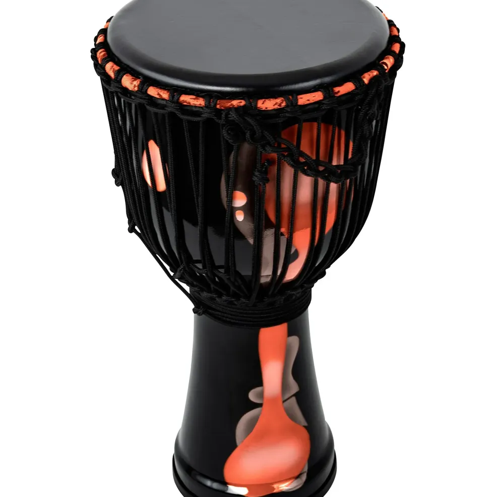 X8 Drums Blackout Lava Lamp Djembe 12 in. Red Multi Fade