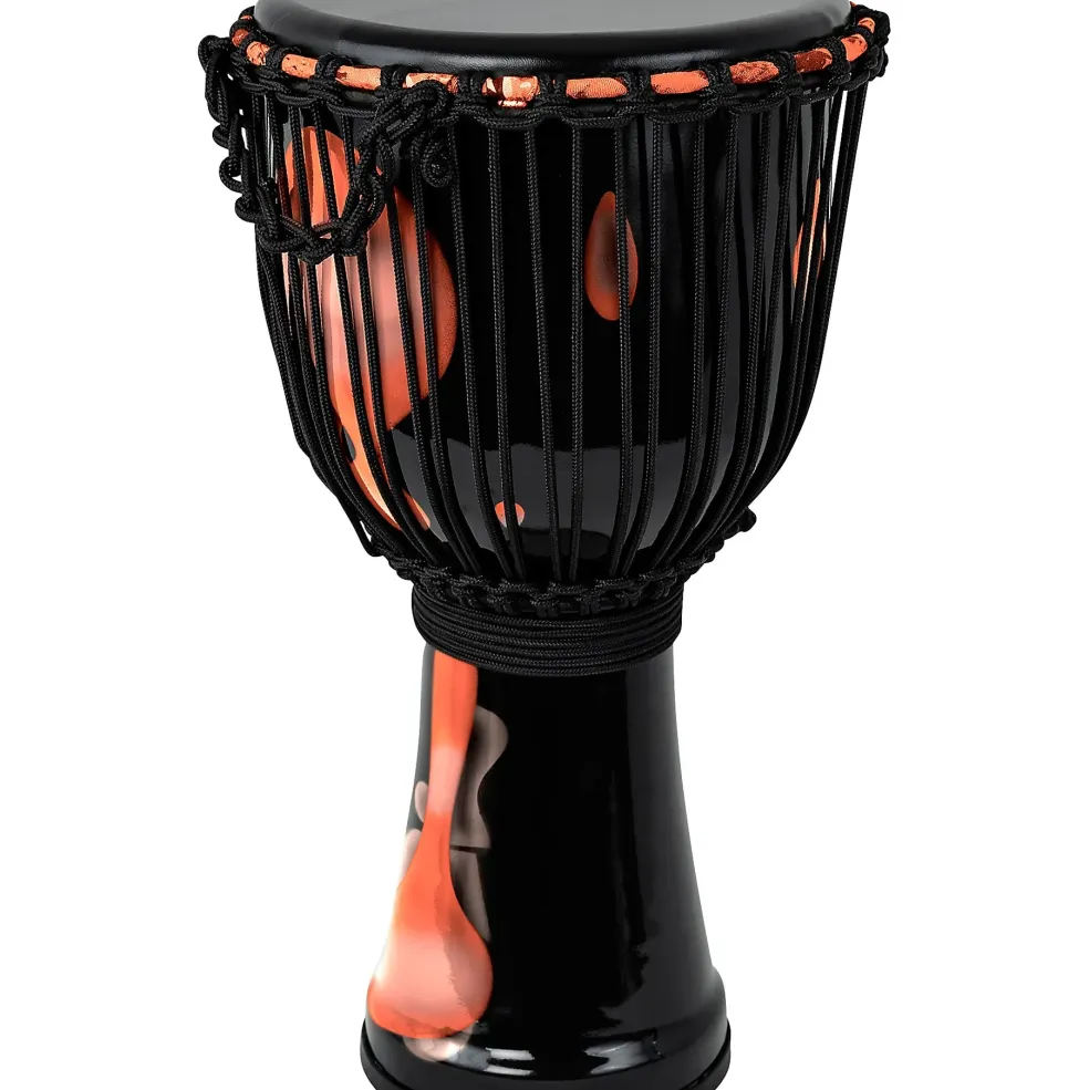 X8 Drums Blackout Lava Lamp Djembe 12 in. Red Multi Fade