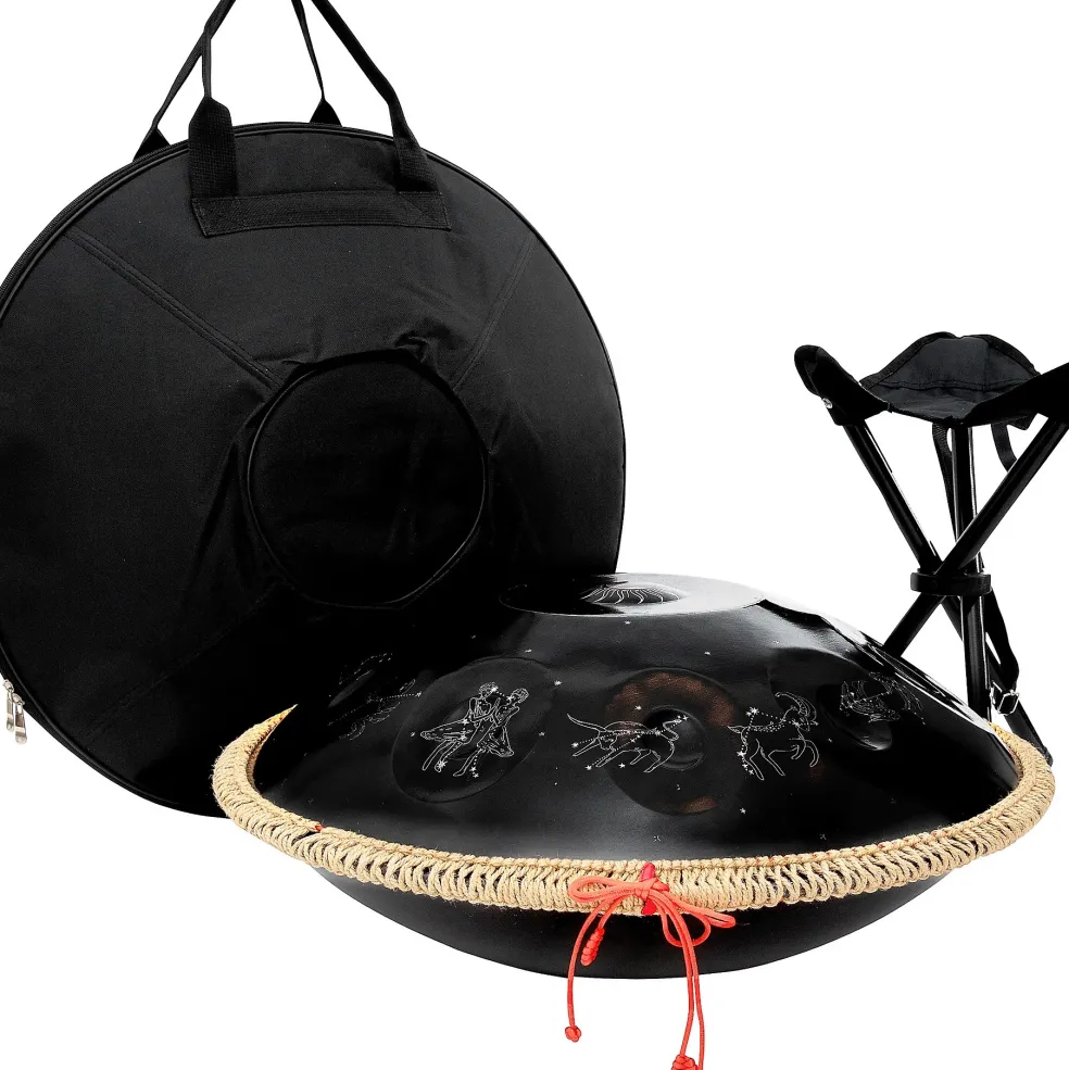 X8 Drums Zodiac Constellation Handpan With Bag and Stand 22 in. Black