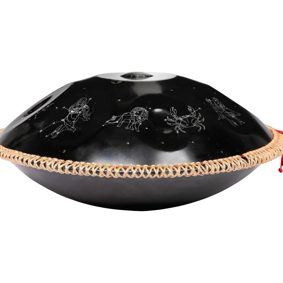 X8 Drums Zodiac Constellation Handpan With Bag and Stand 22 in. Black