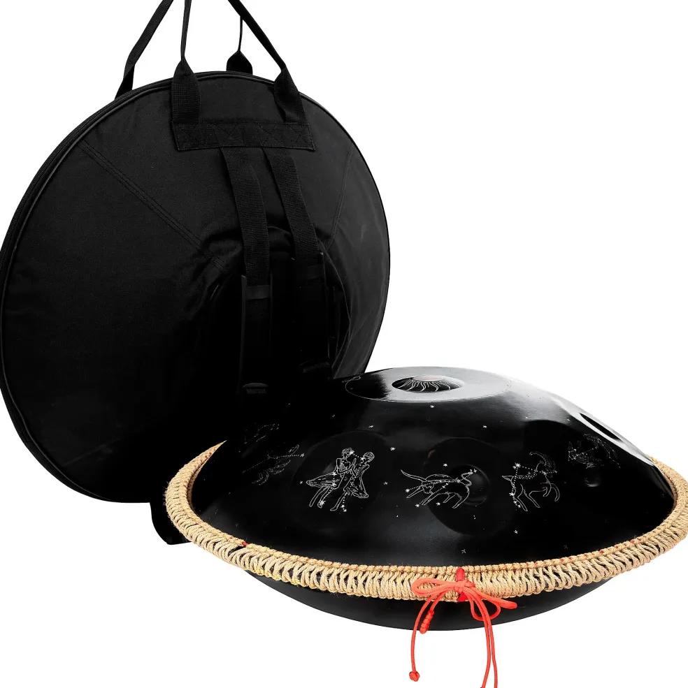 X8 Drums Zodiac Constellation Handpan With Bag and Stand 22 in. Black