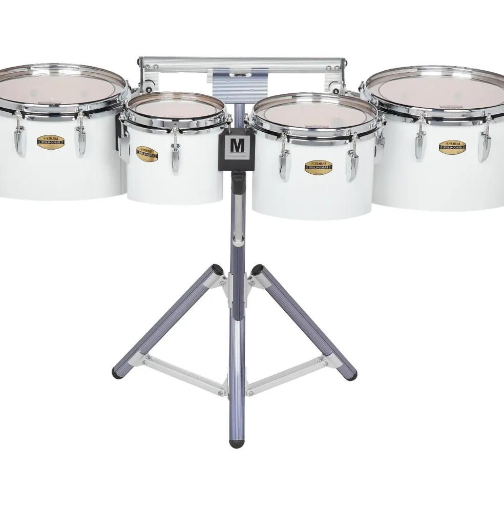 Yamaha 8300 Series Field-Corp Series Marching Tenor Quad 8/10/12/13 in. White wrap