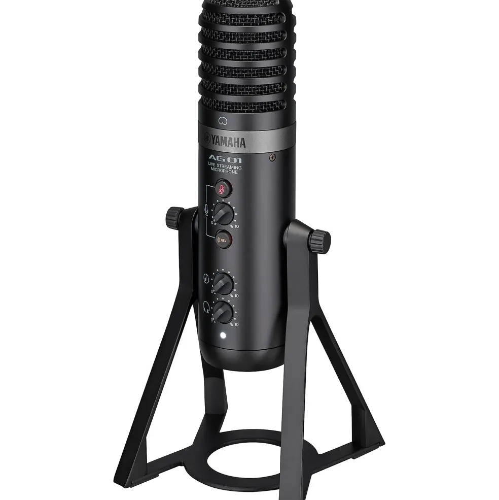 Yamaha AG01 Streaming Loopback Audio USB Microphone Black