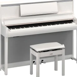 Yamaha Clavinova CSP-295 Digital Upright Piano With Bench Polished White