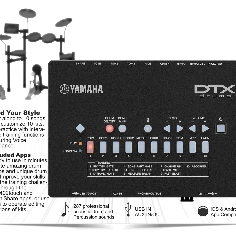 Yamaha DTX402K Electronic Drum Set