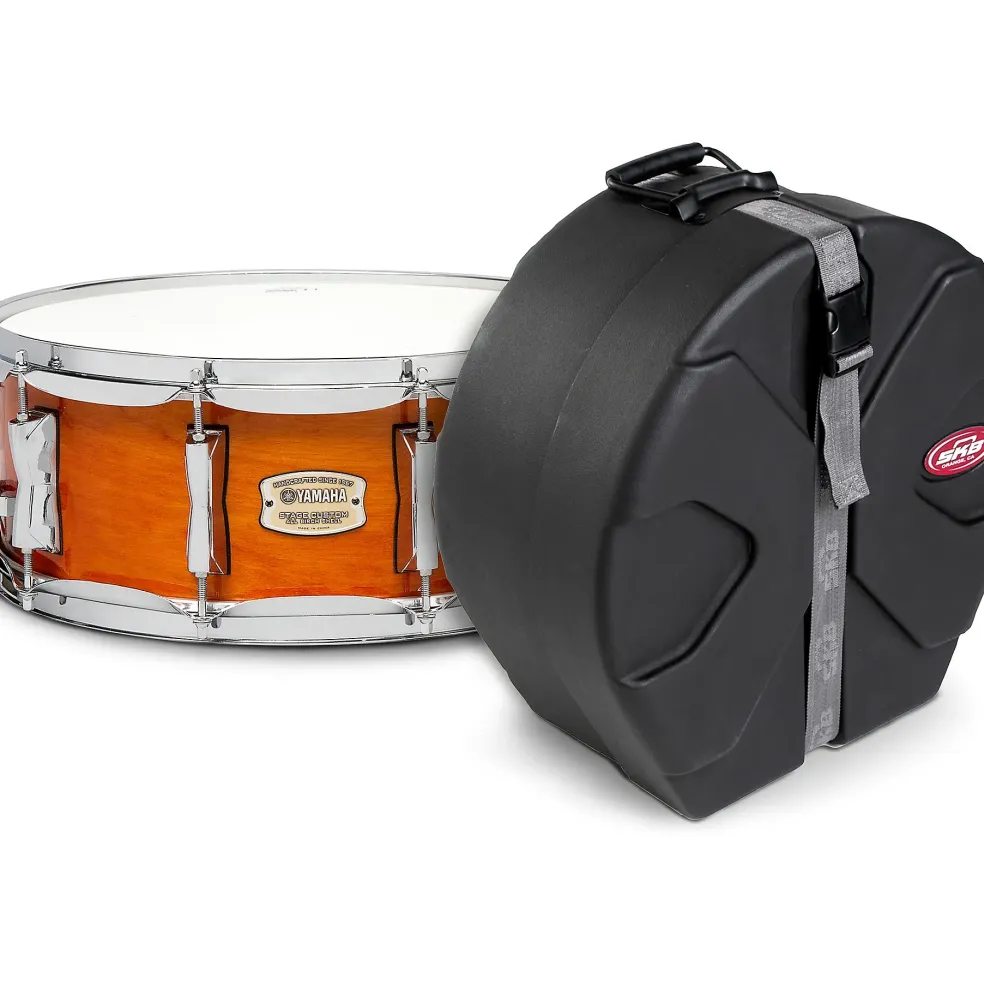 Yamaha Honey Amber Stage Custom Birch Snare with SKB Case