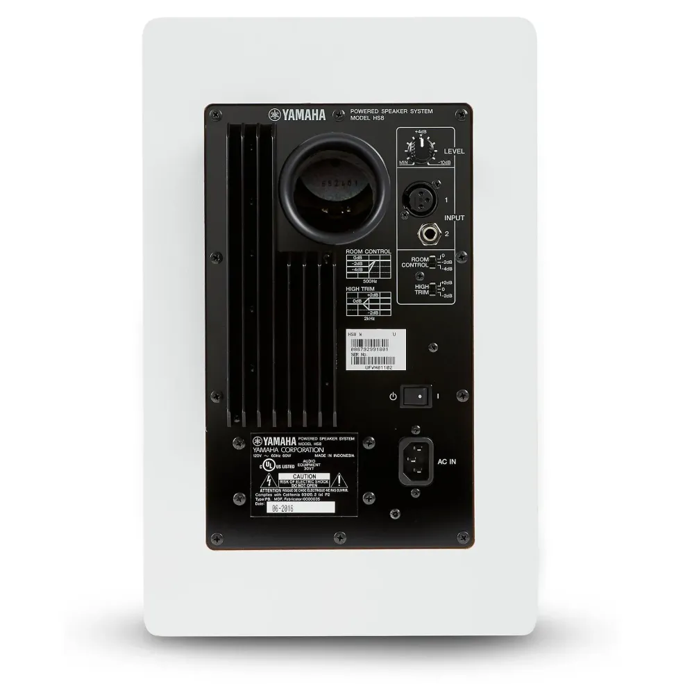 Yamaha HS8 W 8" Powered Studio Monitor (Each), White