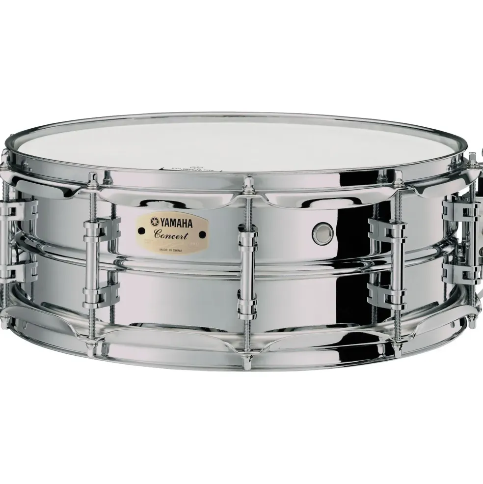 Yamaha Intermediate Concert Snare Drum; 1.2mm Chrome-Plated Steel Shell 14 x 5 in.