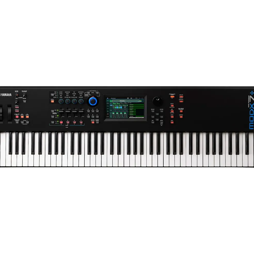 Yamaha MODX7+ Synthesizer With Stand, Pedal, Bench, Microphone and Cables