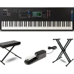 Yamaha MODX8+ Synthesizer With Stand, Bench and Sustain Pedal