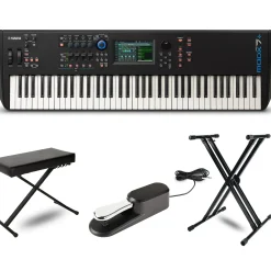 Yamaha MODX7+ Synthesizer With Stand, Bench and Sustain Pedal