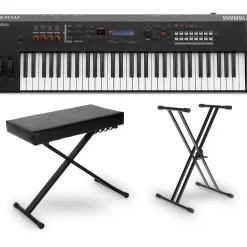 Yamaha MX61 61-Key Music Production Synthesizer Essentials Bundle Black