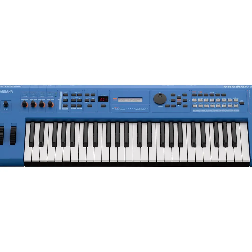 Yamaha MX49 49-Key Music Production Synthesizer Essentials Bundle Blue