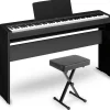 Yamaha P-143 88-Key Digital Piano With Stand and Bench