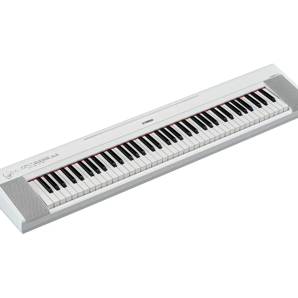 Yamaha Piaggero NP-35 76-Key Portable Keyboard Essentials Bundle White