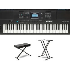 Yamaha PSR-EW425 High-Level Portable Keyboard Package Essentials Package
