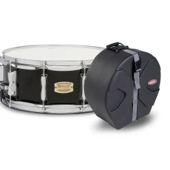 Yamaha Raven Black Stage Custom Birch Snare With SKB Case