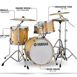 Yamaha Stage Custom Birch 3-Piece Bop Shell Pack Natural Wood